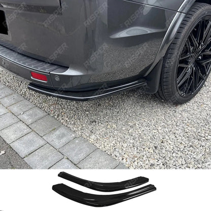 Risper Rear Bumper Splitters Gloss Black For Ford Transit Custom 2012-2023