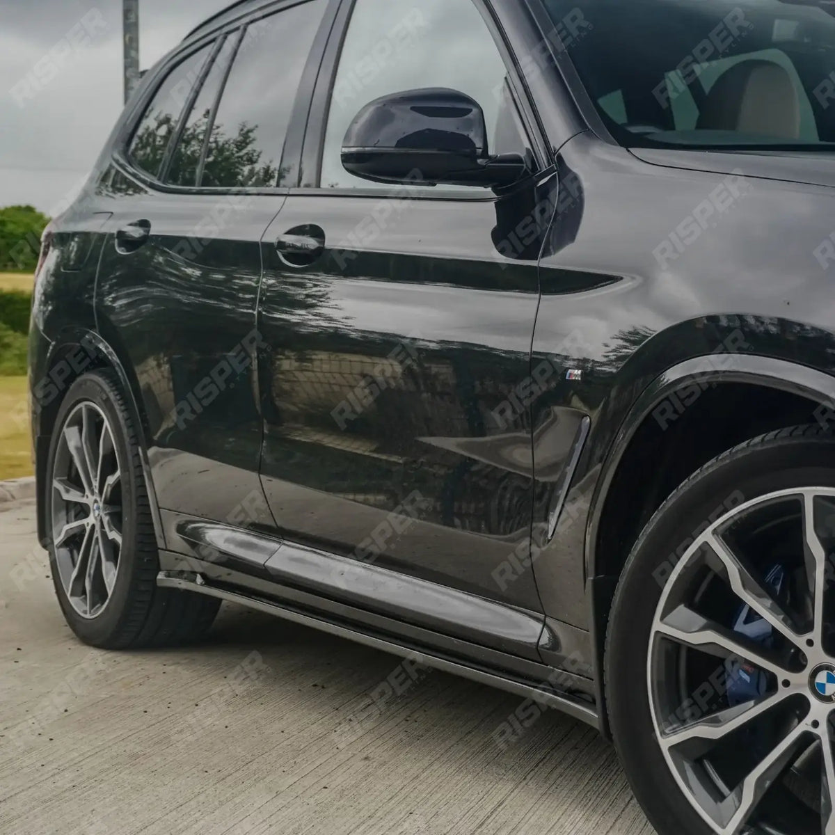 RISPER Side Skirt Splitters Gloss Black For BMW X3 G01 M Sport 2018-2021