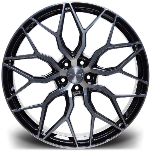 Riviera Rf108 Black Polished Dark Tint “ 20 Inch Alloy “ 5x120 - Qty1 - TMC Motorsport