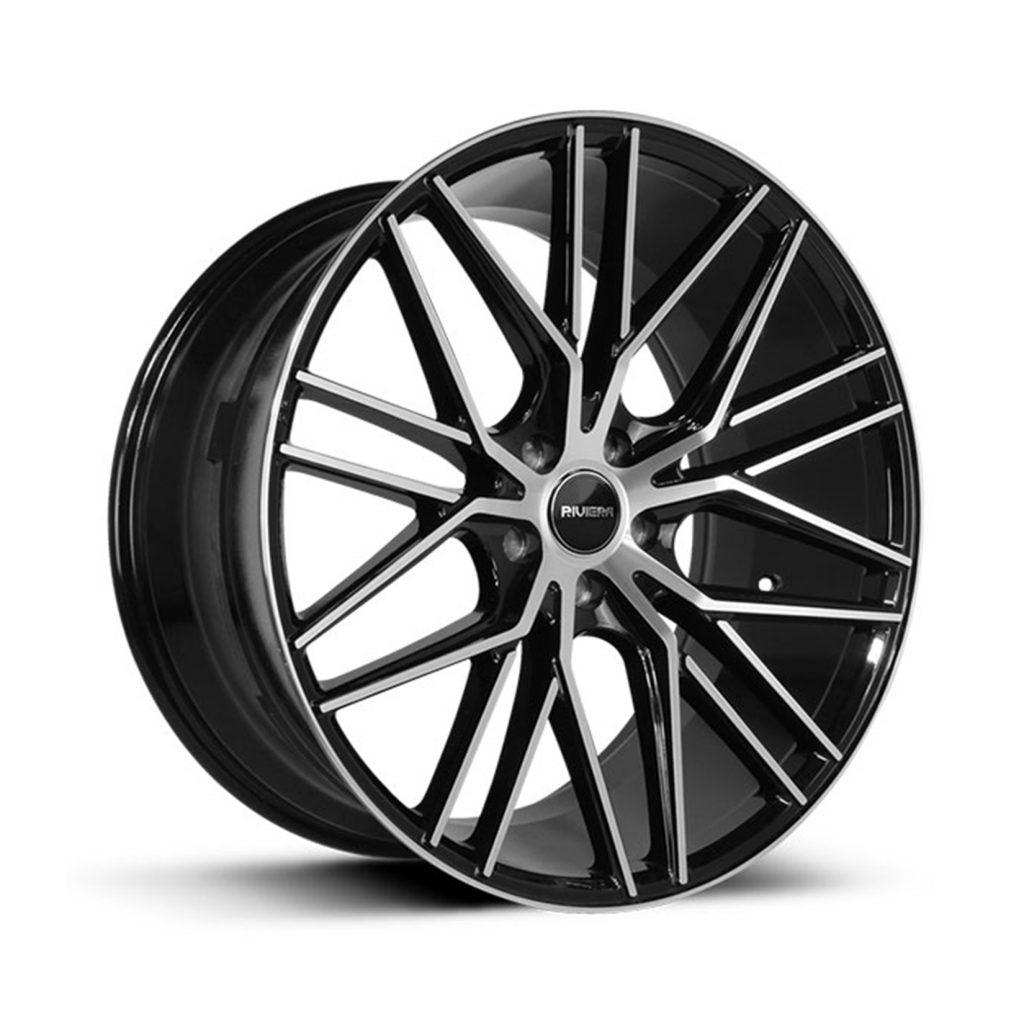 Riviera Rv130 Black Polished “ 22 Inch Alloys “ 5x120 - Qty1 - TMC Motorsport