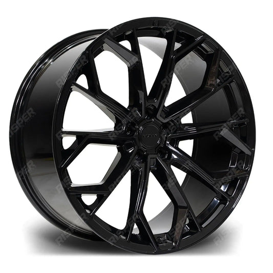 RIVIERA RV133 GLOSS BLACK 23 INCH ALLOYS – 5X112 25 66.6
