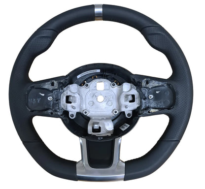 Genuine Abarth Steering Wheel – Leather with Brushed Alloy Inserts – 500 Abarth 595 (Paddle Shift)