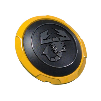 Genuine Abarth Alloy Wheel Centre Cap – Mustard Yellow – 500 / 595 / 695 / Punto Evo