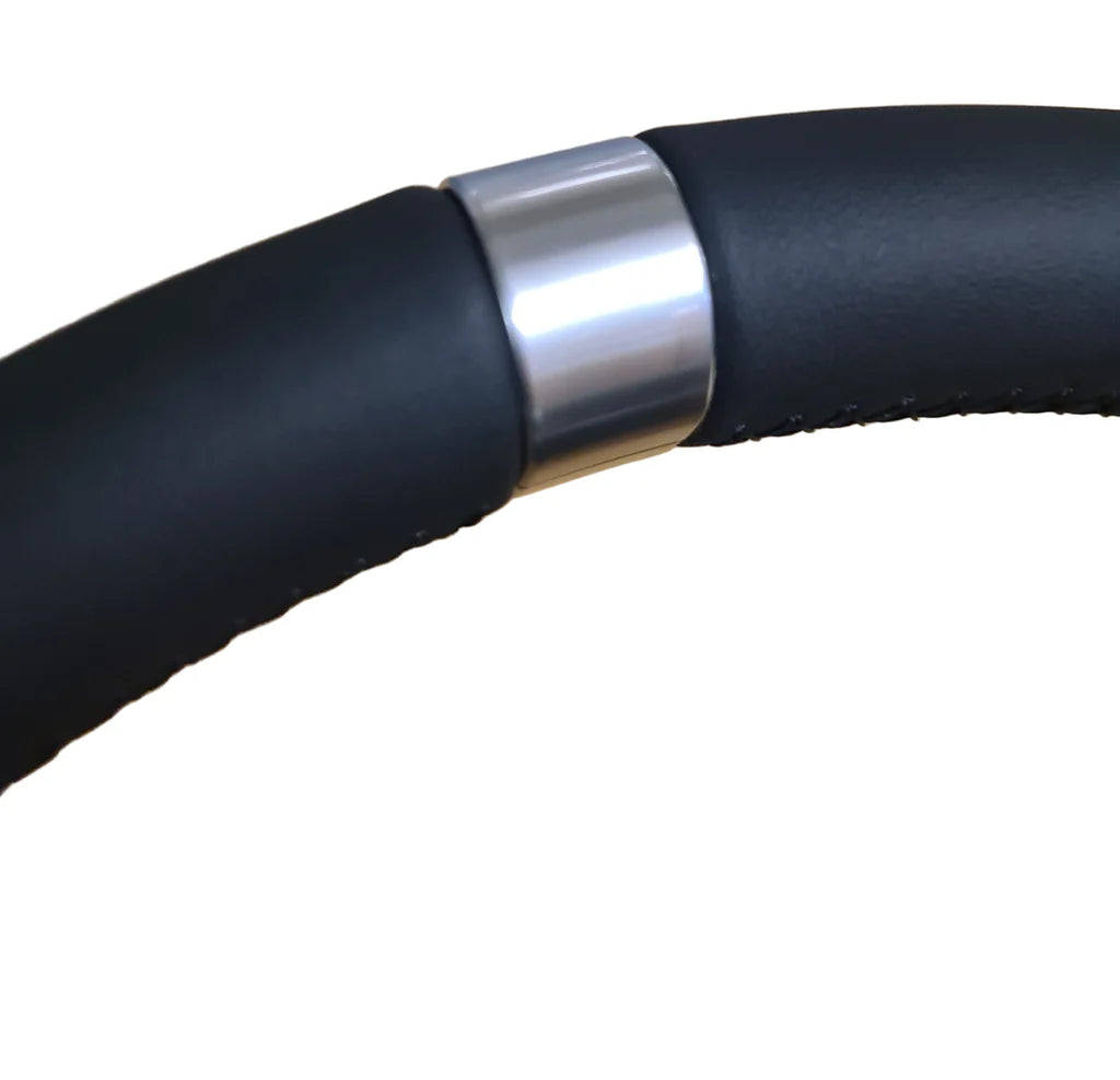 Genuine Abarth Steering Wheel – Leather with Brushed Alloy Inserts – 500 Abarth 595 (Paddle Shift)