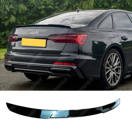 RS6 Style Rear Boot Spoiler In Gloss Black For Audi A6 C8 2019+