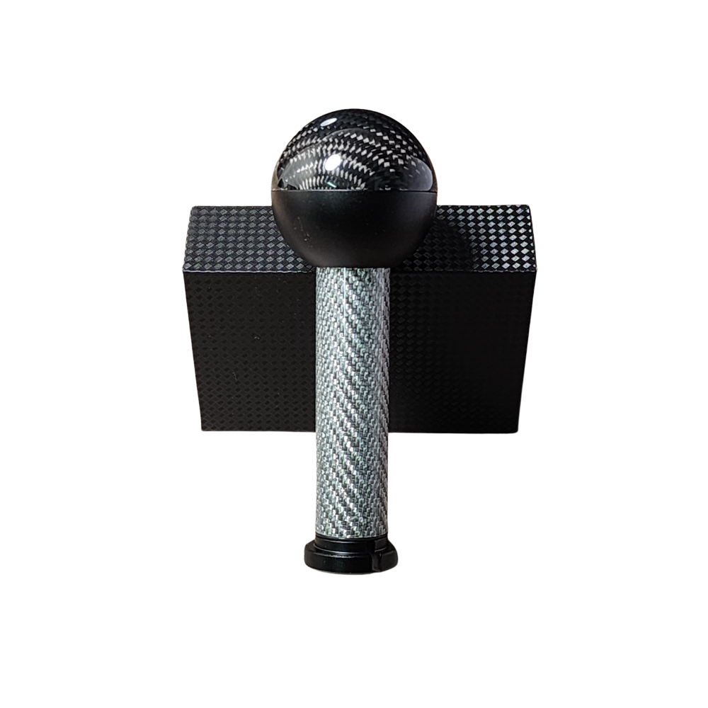 Abarth 500 / 595 / 695 Black Metal & Genuine Carbon Fibre Gear Knob