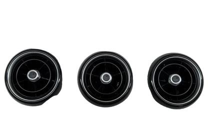 Genuine Abarth / Fiat Air Vents (Set of Three) – Piano Black – 124 Spider