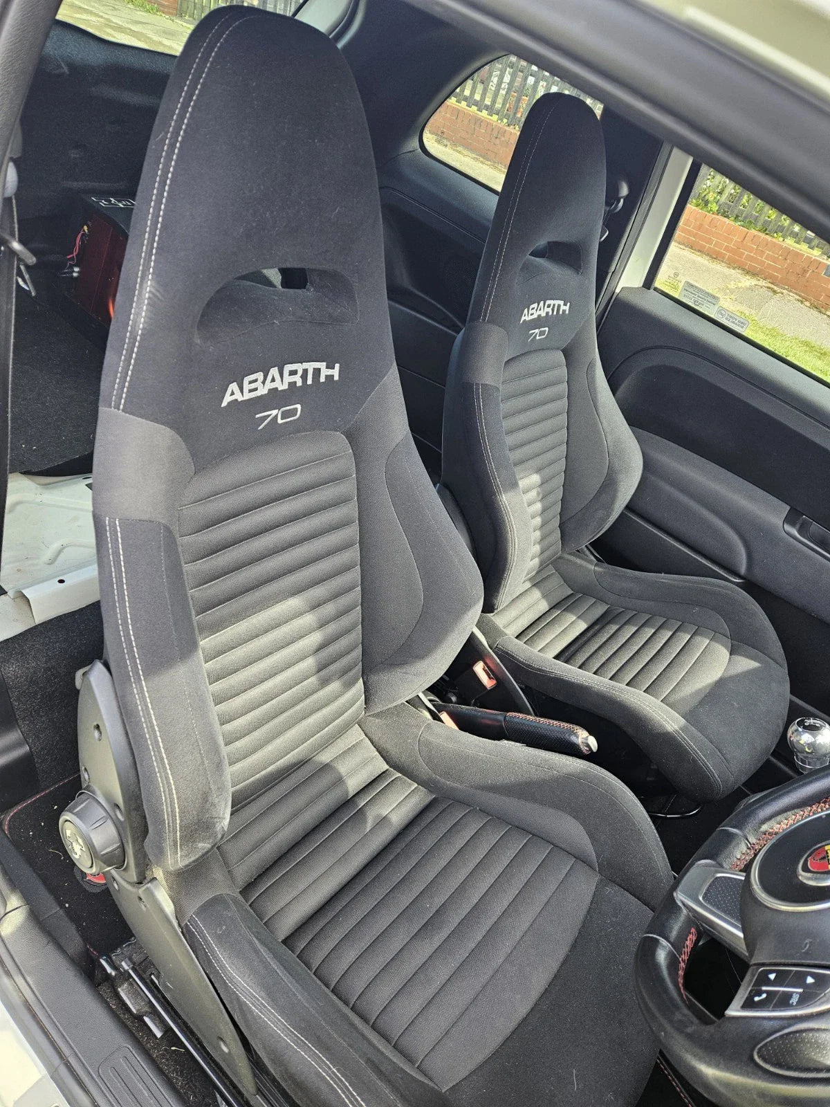 Used Genuine Abarth Sabelt 70 GT Alcantara Front Seats Only - TMC Motorsport