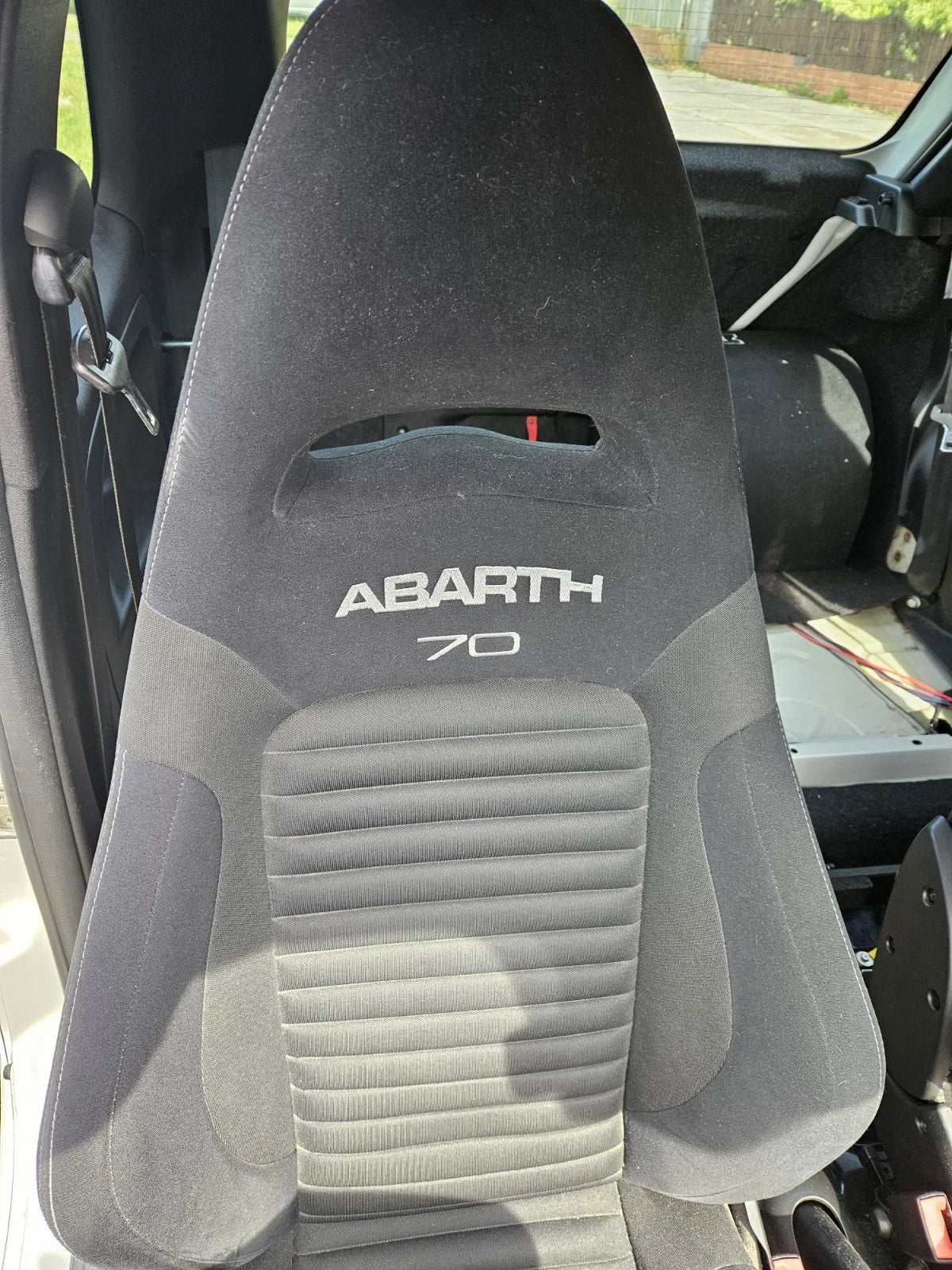Used Genuine Abarth Sabelt 70 GT Alcantara Front Seats Only - TMC Motorsport