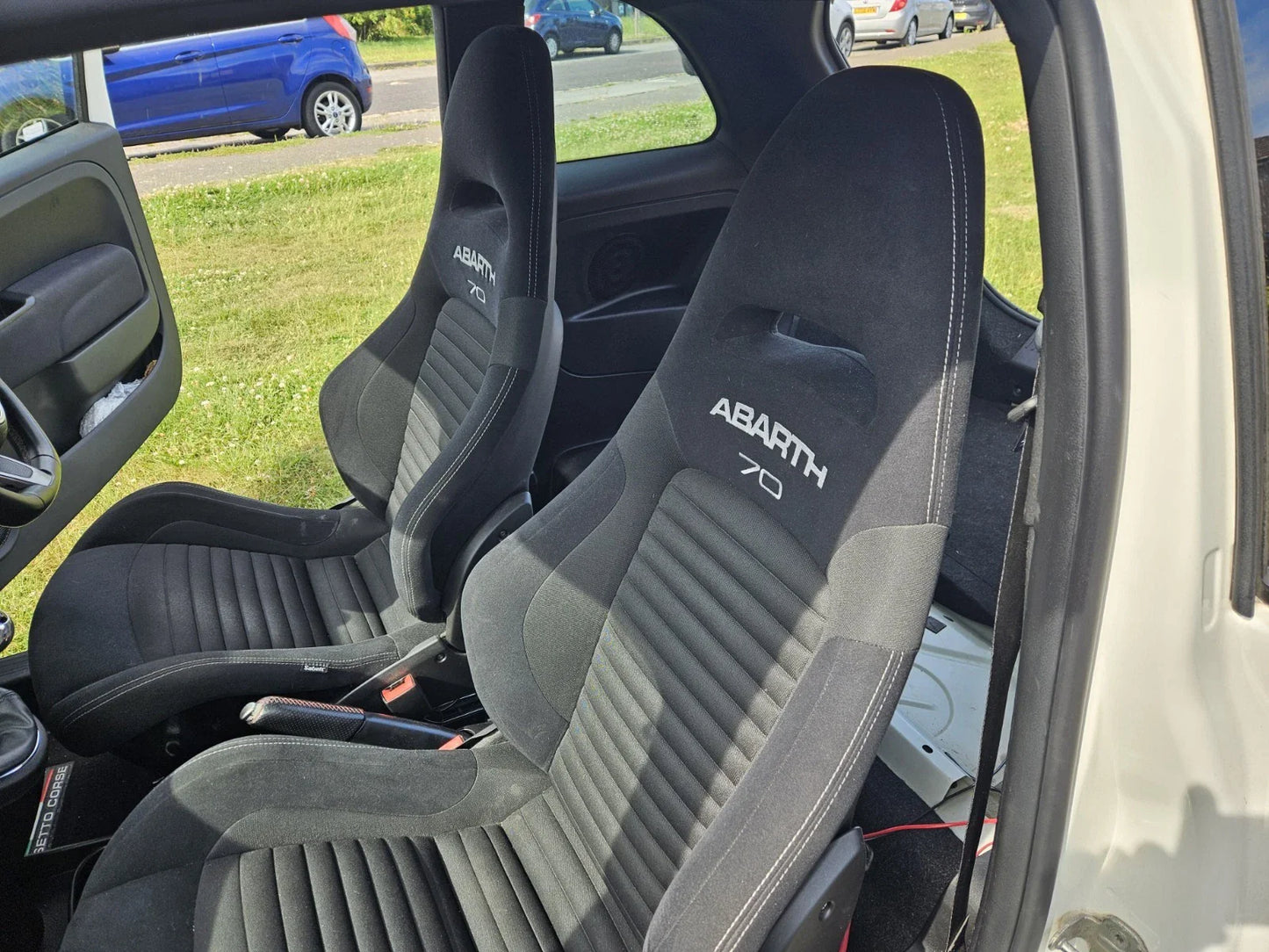 Used Genuine Abarth Sabelt 70 GT Alcantara Front Seats Only - TMC Motorsport