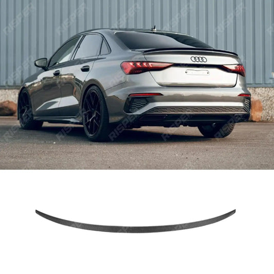 S3 Style Gloss Black Rear Spoiler Lip For Audi A3 8Y Saloon 2021+