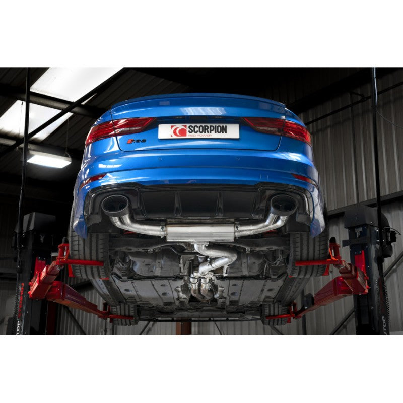 Scorpion Exhausts - Audi RS3 Saloon 8V Non Resonated Cat-Back / GPF Back System With No Valves SAUS084CF - TMC Motorsport