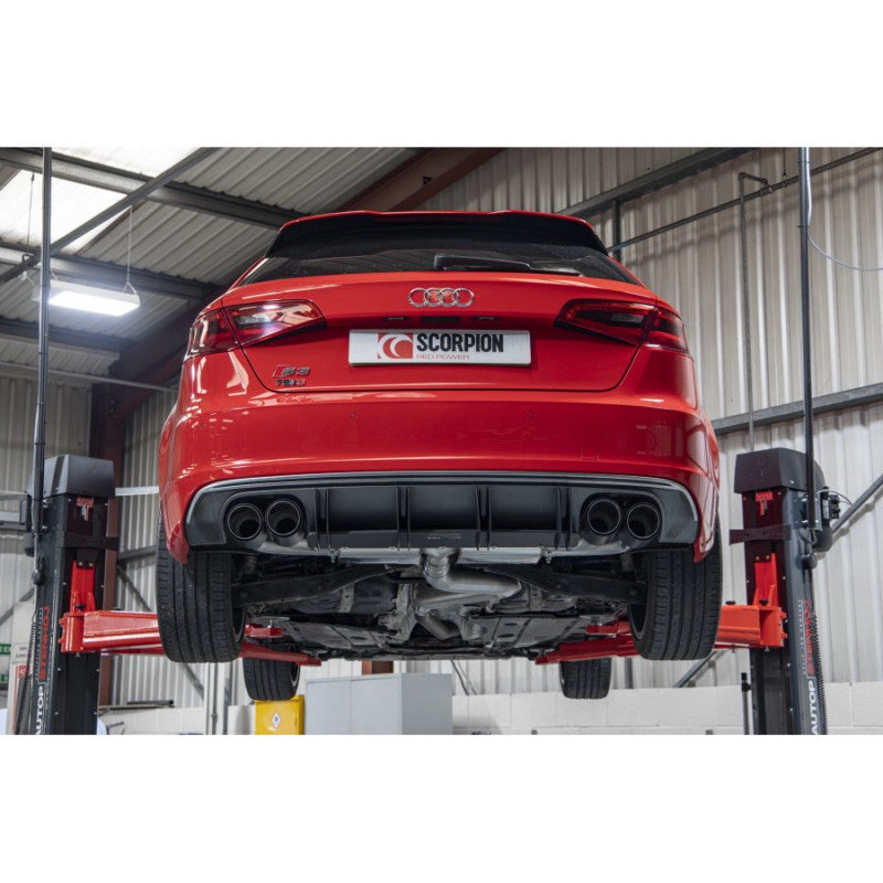 Scorpion Exhausts - Audi S3 8V 2.0T 3 Door & Sportback Non Resonated Cat-Back / GPF Back System NON VALVED SAUS109CF - TMC Motorsport