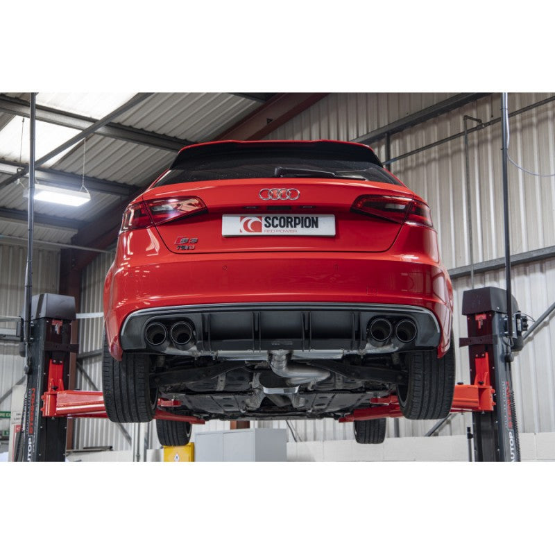 Scorpion Exhausts - Audi S3 8V 2.0T 3 Door & Sportback Resonated Cat-Back / GPF Back System Valved SAU108CF - TMC Motorsport