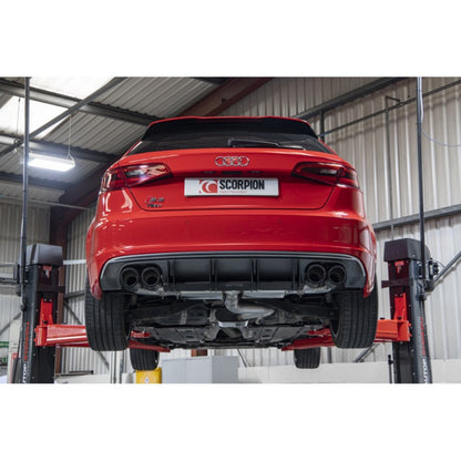 Scorpion Exhausts - Audi S3 8V 2.0T 3 Door & Sportback Resonated Cat-Back / GPF Back System Valved SAU108CF - TMC Motorsport