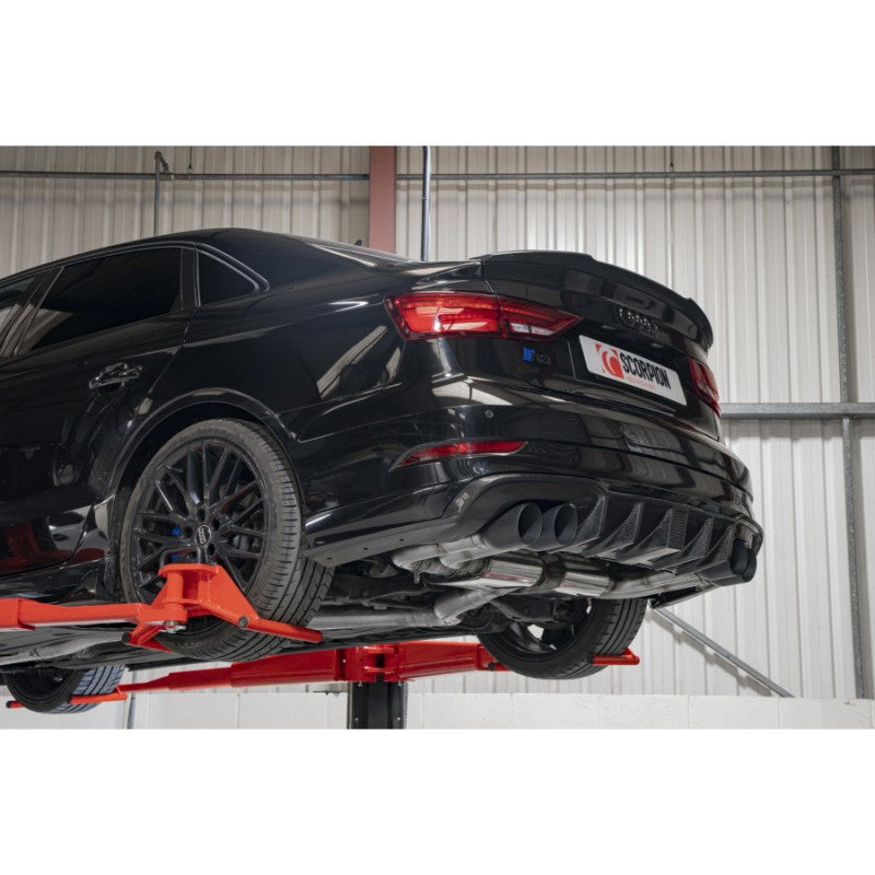 Scorpion Exhausts - Audi S3 Saloon 8V Facelift GPF Model 2019 To 2020 Non Resonated Gpf Back System With Electronic Valves SAUS096C - TMC Motorsport