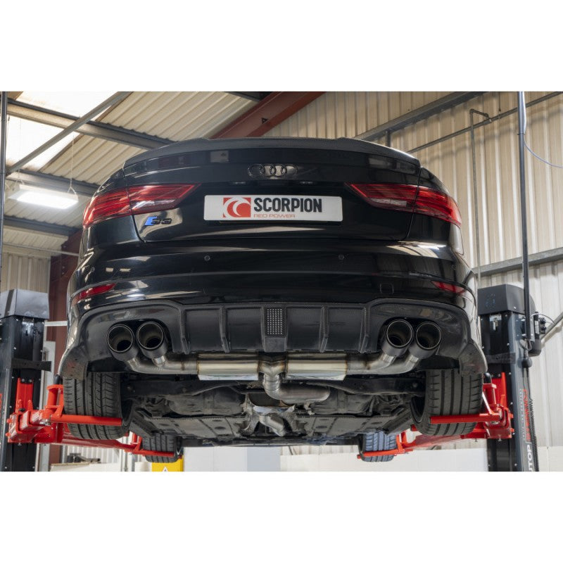 Scorpion Exhausts - Audi S3 Saloon 8V Facelift GPF Model 2019 To 2020 Resonated Gpf Back System With No Valves SAU097CF - TMC Motorsport