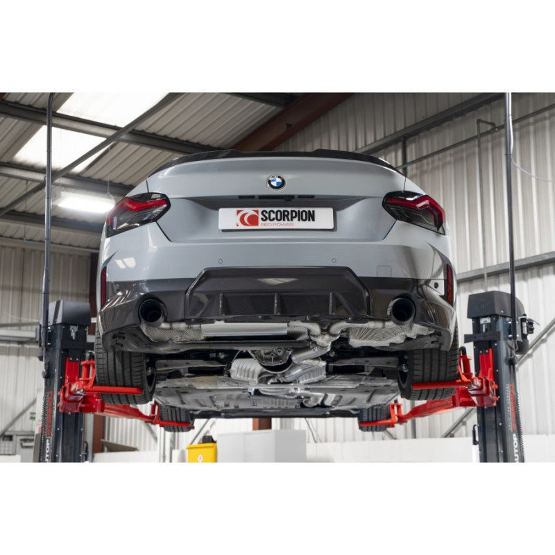 Scorpion Exhausts - BMW 220i G42 GPF Back System With Black Ceramic Daytona Trims SBM092C - TMC Motorsport