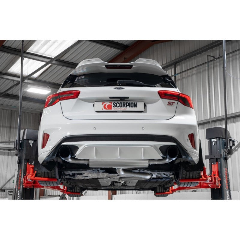 Scorpion Exhausts - Ford Focus MK4 ST 2.3 Hatch GPF Back System Daytona Black Tails SFDS091DC - TMC Motorsport