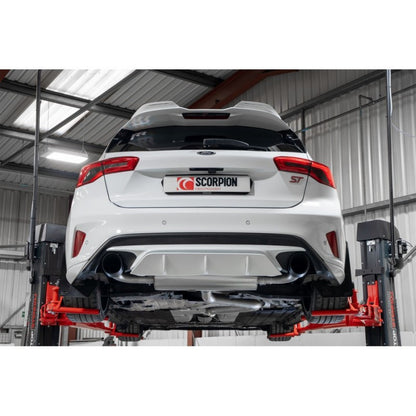 Scorpion Exhausts - Ford Focus MK4 ST 2.3 Hatch GPF Back System Daytona Black Tails SFDS091DC - TMC Motorsport
