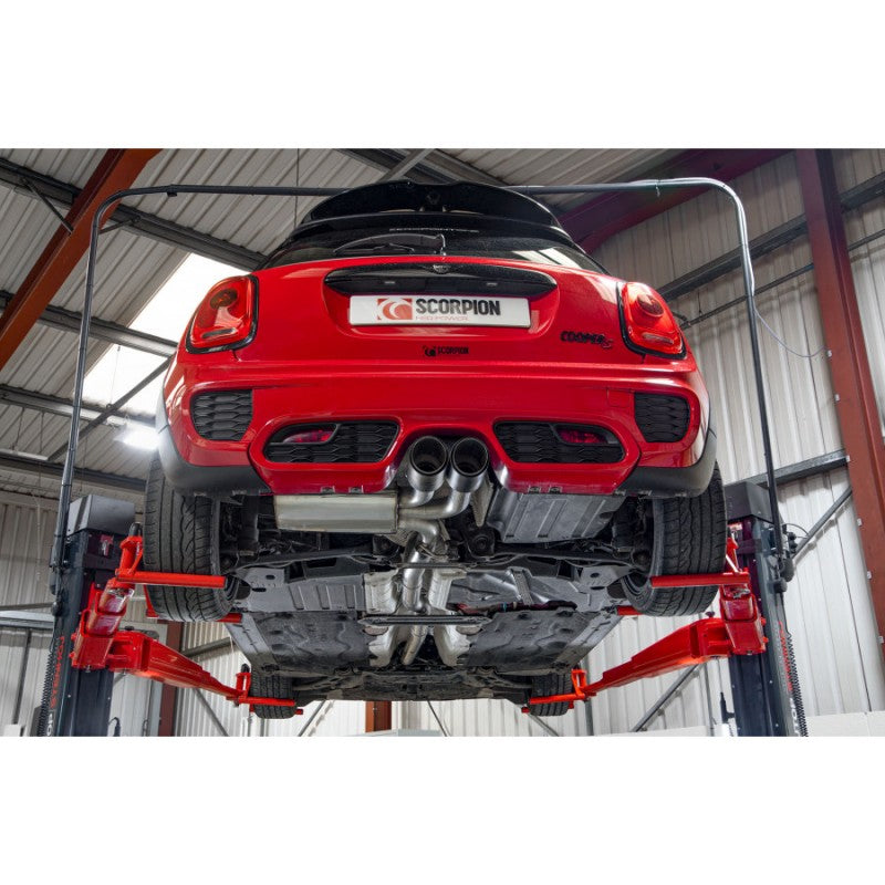 Scorpion Exhausts - Mini Cooper S F56 3 Door 2014 To 2018 Non-Resonated Cat-Back System SMNS010CF - TMC Motorsport