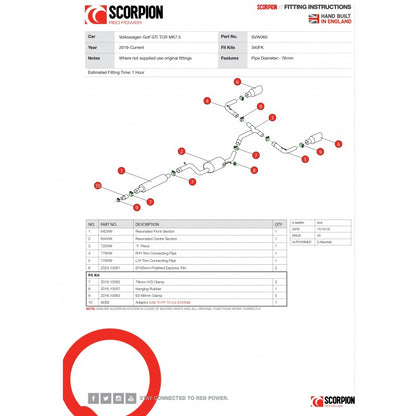 Scorpion Exhausts - Volkswagen Golf MK7.5 GTi (TCR) GPF Model Resonated GPF Back System SVW060 - TMC Motorsport