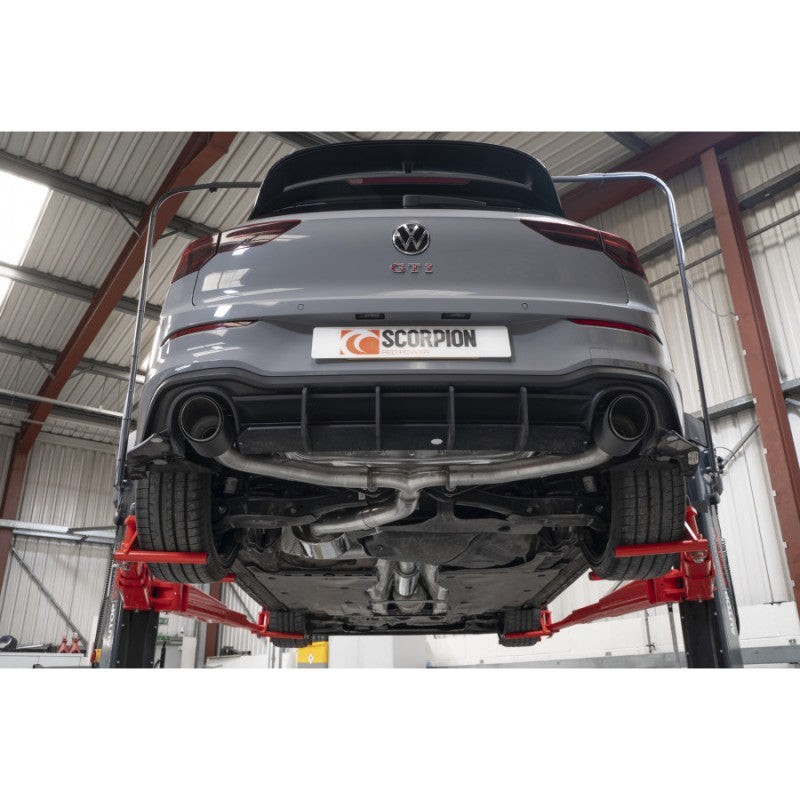 Scorpion Exhausts - Volkswagen Golf MK8 GTi Clubsport Resonated GPF Back Exhaust System SVW069CF - TMC Motorsport