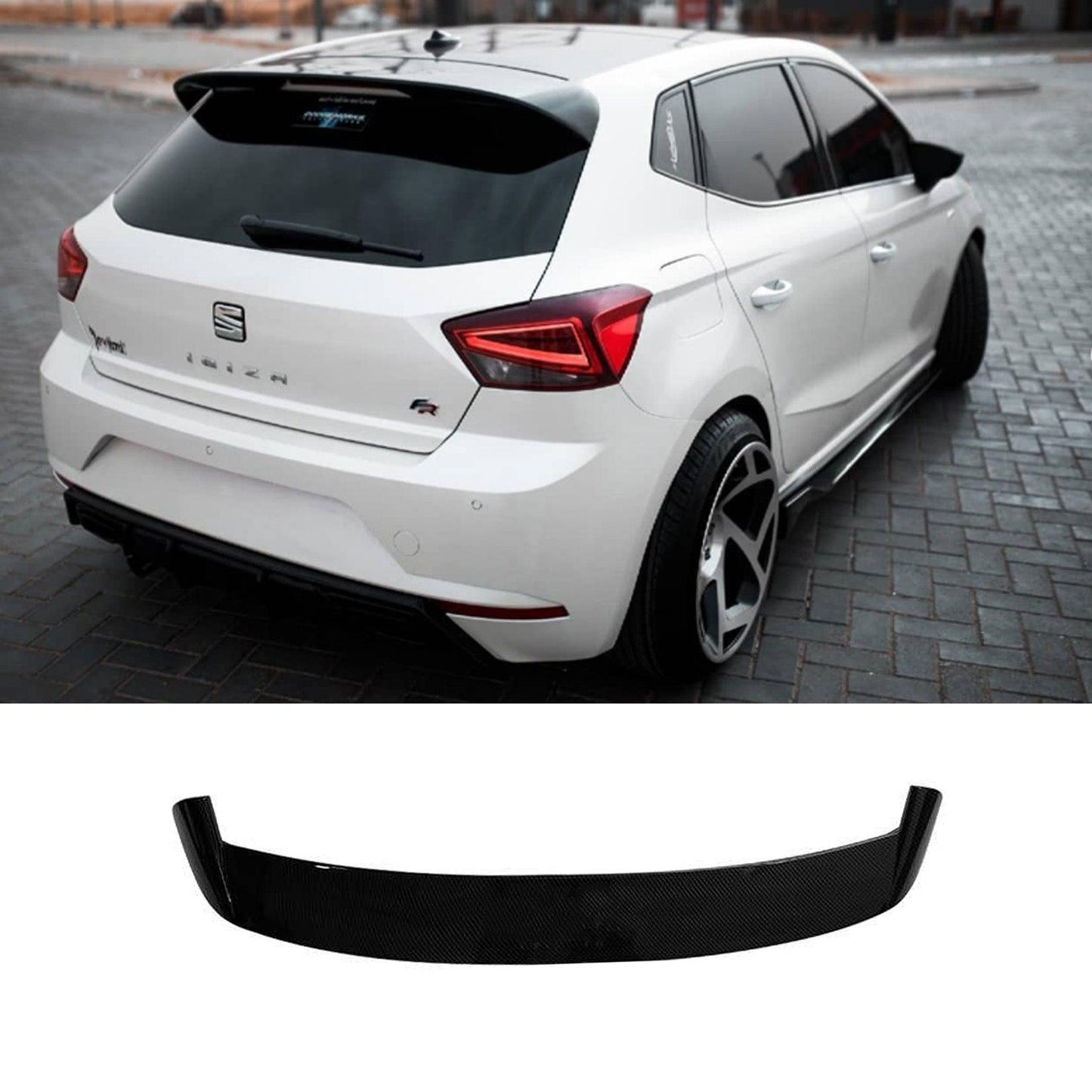 Seat Ibiza 5dr Mk5 6f 2017-2022 'cupra Look' Rear Spoiler In Gloss Black - TMC Motorsport
