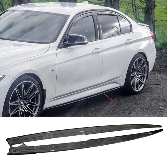 Side Skirt Splitters Carbon Style For BMW 3 Series F30 F35 M Sport
