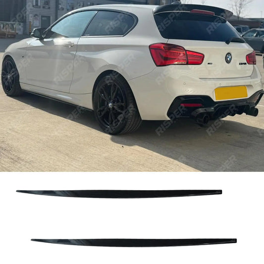 Side Skirt Splitters In Gloss Black For Bmw 1 Series F20 M Sport 2011-2019