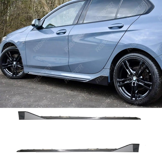 Side Skirt Splitters In Gloss Black For BMW 1 Series M Sport F40 2018-2024