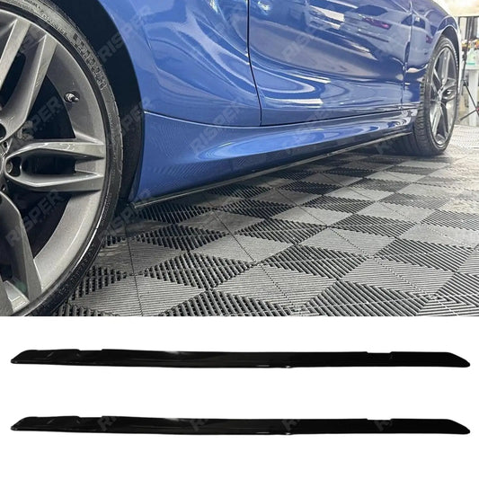 Side Skirt Splitters In Gloss Black For Bmw 2 Series F22 M Sport 2014-2021