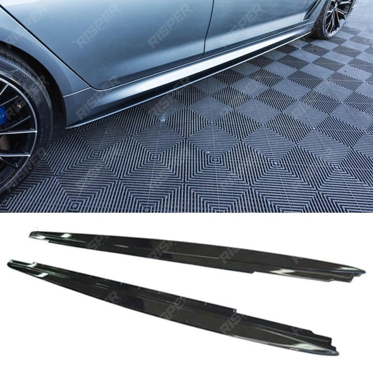 Side Skirt Splitters In Gloss Black For BMW 5 Series M Sport G30 G31 2017+