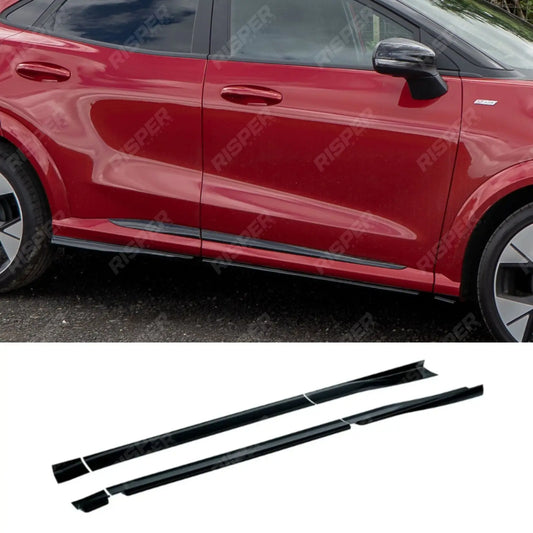 Side Skirt Splitters In Gloss Black For Ford Puma ST Line & ST Line X 2019+