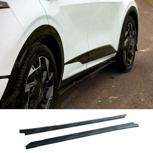 Side Skirt Splitters In Gloss Black For Kia Sportage MK5 GT Line 2021-2025