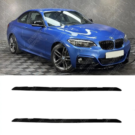 Side Skirt Splitters In Matt Black For BMW 2 Series F22 2014-2021