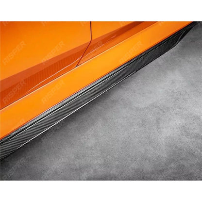 Side Skirts In Carbon Look For Bmw 5 Series G60 2024 On - M Sport