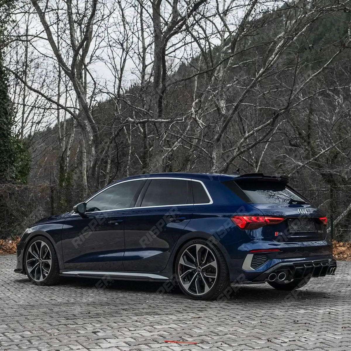 Side Skirts In Gloss Black (2 Pcs) For Audi S3 8Y 2020+ - Audi A3 S-Line 8Y 2020+