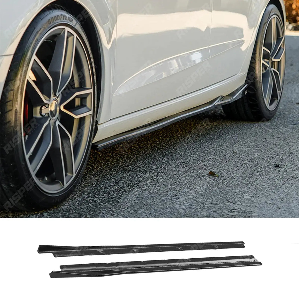Side Skirts in Gloss Black For Audi A3 8v Sportback  2013-2016