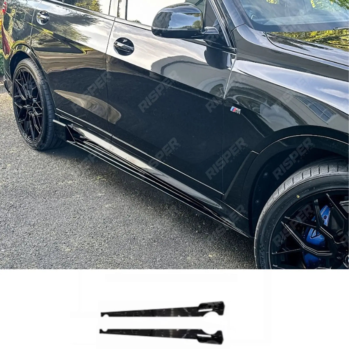 Side Skirts In Gloss Black For BMW X7 G07 LCI 2023+