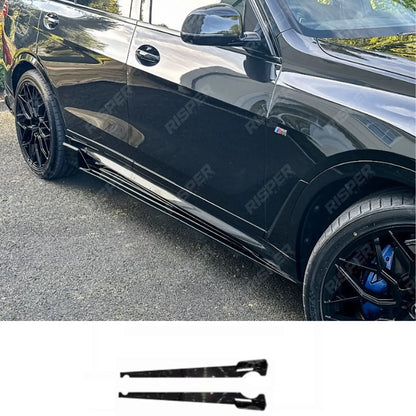 Side Skirts In Gloss Black For BMW X7 G07 LCI 2023+