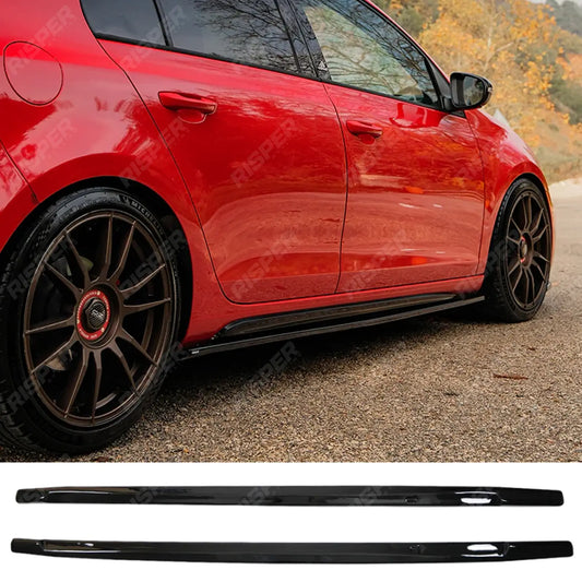 Side Skirts in Gloss Black For Volkswagen Golf GTI / GTD Mk6 2008-2012