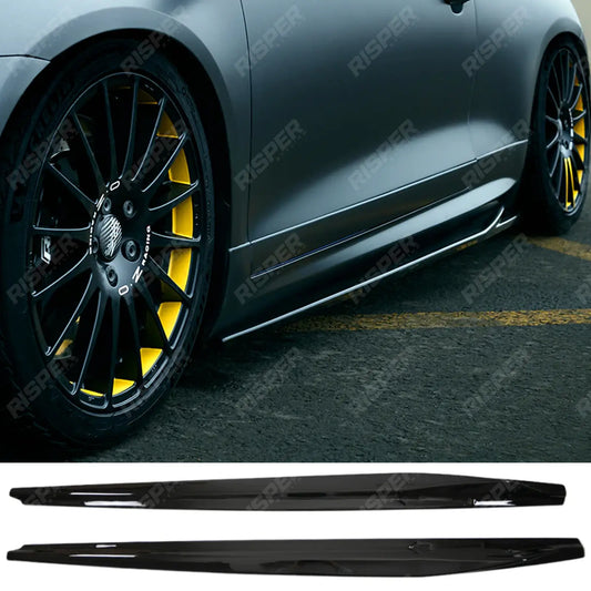 Side Skirts in Gloss Black For Volkswagen Sirocco R 2014-2017