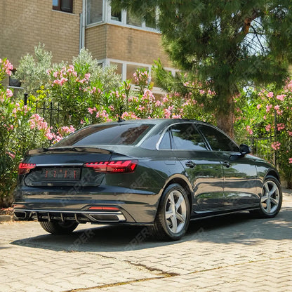 Side Skirts Set In Gloss Black For Audi A4 B9 Facelift 2019-2024