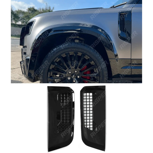 Side Vents in Gloss Black For Land Rover Defender L663 90 / 110 / 130 2020 Onward