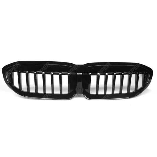 Single Slat Front Grille In Gloss Black For Bmw G20/G21 3 Series LCI 2022+