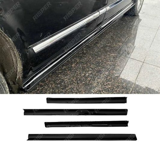 Gloss Black 2-Piece Side Skirt Splitters For Volkswagen Transporter T6 2015-2019: SWB