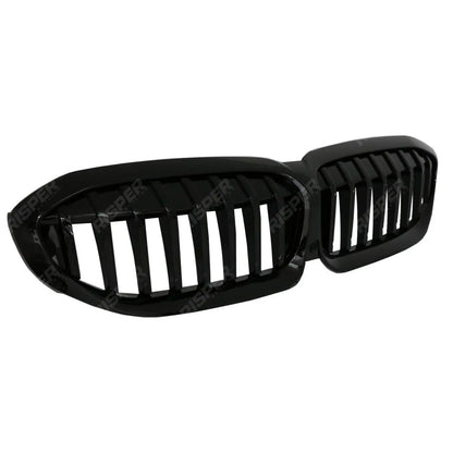 Solid Slat Front Grill In Gloss Black For BMW 3 Series G20/G21 2018-2021 (Pre-LCI)
