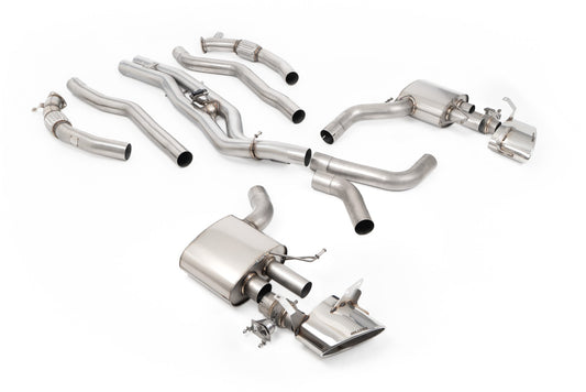 Audi RS6/RS7 C8 - Non-Resonated Signature Series Titanium Axle back with Polished Ovals