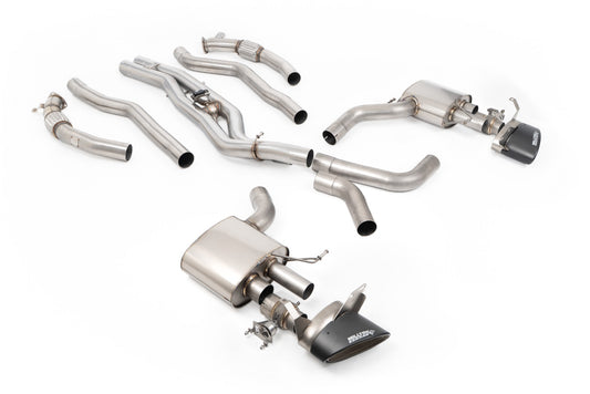 Audi RS6/RS7 C8 - Non-Resonated Signature Series Titanium Axle back with Carbon Fibre Ovals